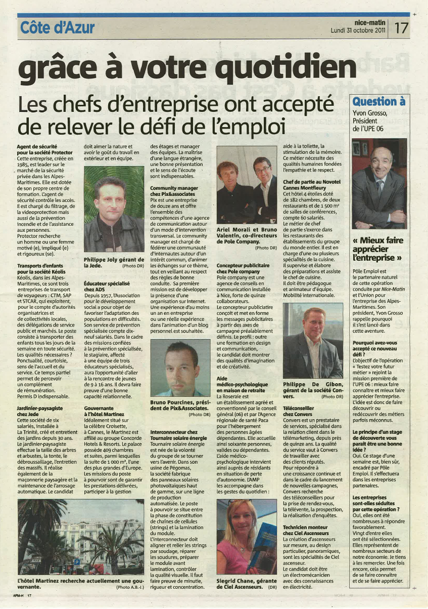 Article presse défi emploi